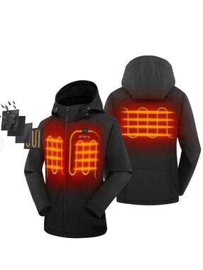 ORORO Women’s Small Heated Cold-Weather Jacket with Detachable Hood